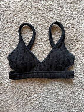 aerie Black Bathing Suit Top Small